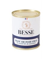 Foie Gras BESSE - Bloc de foie gras de canard 30% morceaux 130g