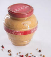 Domaine des Terres Rouges - Moutarde aux 3 Poivres 200 g