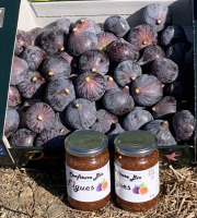 Délit de Gourmandise - Lot 3,5kg Figues Noires Fraiches Bio et 2x360g de Confiture de Figues Bio