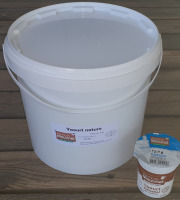 Ferme du Moulinet - Yaourt Fermier HVE Nature Brassé extra doux - 5kg