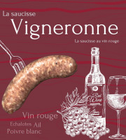 Le Lavandier Charcutier Pontivy - Saucisse Vigneronne x4