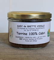 Gaec de Brette Vieille - Terrine 100% cabri - 200g