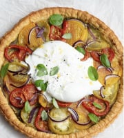 Ferme Sinsac - tarte aux tomates anciennes, basilic thai et chèvre 2 x 100 grs