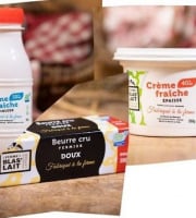La Ferme de Blas'Lait - Lot Fromage frais aromatisé ail et fines herbes + Crème fraîche épaisse 40% MG