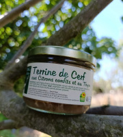 La Ferme de l'Etang - Terrine de cerf au citron confit et au thym 200G