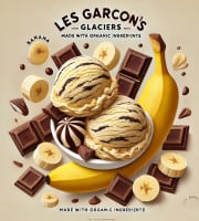 Les Garçons Glaciers - Sorbet BIO Banane coulis chocolat 365ml