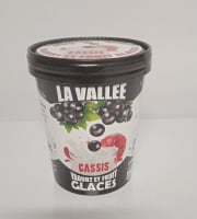 Les Glaces de la Vallée - Coffret Yaourt et fruits glacés au cassis "la Vallée" 12 pots de 500 ml