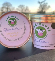 Glaces de Meuse - Lot P'tits Pots "Chocolat Blanc" - Crème glacée (90gr)