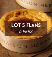 Maison Héron père et filles - Lot de 5 Flans Normands entiers de 6 pers