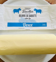 Ferme Sereine en Périgord - Beurre BAECHLER de Baratte – pasteurisé DOUX à 82% de MG - 1 kg - Extra fin