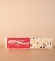 Maison Jonquier - Nougat blanc tendre aux cranberries - 100g - Artisanal