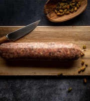 Charcuterie Bobosse - Saucisson à cuire pistaché 450gx1