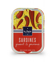 La Perle des Dieux - Sardines au piment et aux poivrons - lot de 4 boîtes