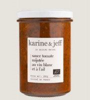 Karine & Jeff - Sauce tomate mijotée au vin blanc et à l'ail 200g