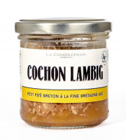 La Chikolodenn - Petit pâté breton au Lambig ou à la fine Bretonne 80g, idéal à offrir ou à s'offrir