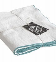 Maison de Vacances - Nappe Bourdon - Toile Mimi aqua - 170x240