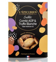 L'Epicurien - Biscuit Apéritif - Sablés Comté AOP & Truffe Blanche 2% - 120g