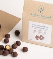 Aurélien Plassard Chocolatier - Noisettes enrobées noir 66%