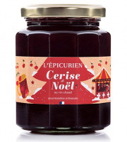 L'Epicurien - Confiture Cerise de Noël - Cerise au Vin Chaud - 320g