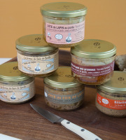 Ferme du Bois de Boulle - Assortiment de 4 pâtés de lapin et 2 rillettes