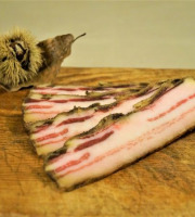 Charcuterie Mannei - Panzetta Fermière de Porc Noir Nustrale - Affinée 4/6 Mois - En Tranches