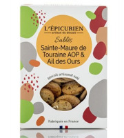 L'Epicurien - Biscuit Apéritif - Sablés Sainte-Maure de Touraine AOP & Ail des Ours - 120g