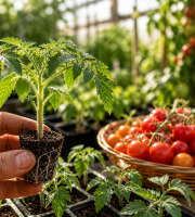 Nature et Saveurs - Ferme Aquaponique et Permacole Astérienne - Tomates cerise & cocktail en mélange – plants mycorhizés F1
