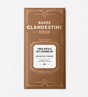 Barre Clandestine - Tablette de chocolat noire lactée - Finca Sofia & Lait caramélisé - bean to bar
