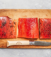 Maison Matthieu - Plateau De 3 Saumons Fumés : Original, Gravlax Et Timut - 3 x 250g