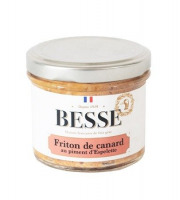 Foie Gras BESSE - Fritons de canard au piment d'Espelette 100g