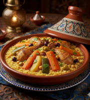 Le Paradis d'Escargot - Très bon couscous poulet et légumes frais pour 5 gourmands.