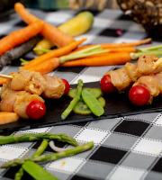La ferme Grandvillain - Mini Brochettes - Tapas De Poulet - Marinade Indienne - 4  X 80 G