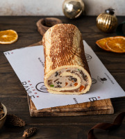 Maison BAYLE - Champions du Monde de boucherie 2016 - Buche de volaille aux morilles 6 pers -   Festif - fêtes - Noël