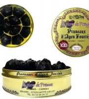 Maison du Pruneau - Cueillette du Gascon - Pruneaux Fourrés - Boîte Métal Or des 100 Ans - 350g