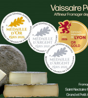 Vaissaire Papon Affineur - Fromager - Saint-Nectaire fermier AOP - L'Arverne® - Médailles d'Or et Argent 2026 - 200g