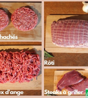 La Ferme DUVAL - [Précommande] Colis été steaks hachés de Bœuf Bio rôti - 10 kg