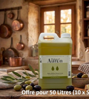 Huilerie d'Auron - 10 x 5L Huile d'olive Vierge Extra (50 litres)