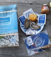 Les Huîtres du Grand Sud - Bourriche 50 huitres n1 Arcachon - Cap Ferret (vin blanc + pâté + accessoires)