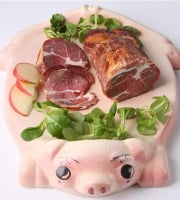 La Ferme du Louvier - Échine fumée 400g de porc élevé en plein air