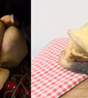 Ferme de Calès - Lot D'un Chapon De 3.5kg Et D'une Pintade De 1.8kg