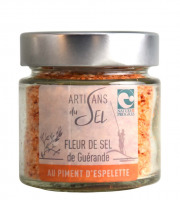 Artisans du Sel - Fleur de Sel de Guérande au Piment d’Espelette AOP Bio – Verrine 85g | Artisans du Sel
