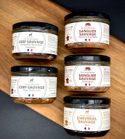 Venandi Sauvage par Nature - Panier de terrines de gibier 100 % français pour 5/6 personnes