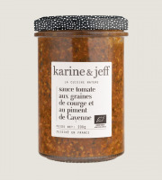Karine & Jeff - Sauce tomate aux graines de courge et piment de Cayenne 6x200g