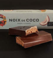 Chocolaterie Origines - Barre fourrées BIO chocolat noir 70% praliné coco