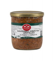 La Ferme Elizaldia - Saucisses Confites Lentilles 750g