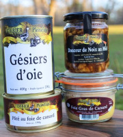 Ferme de Pleinefage - Assortiment du Périgord : Foie Gras Canard, Gésiers d'Oie, Pâté de Foie Canard et Douceur de Miel