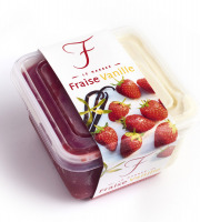 La Fraiseraie - Sorbet Fraise et Crème Glacée Vanille Bourbon de Madagascar 1L