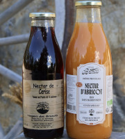 Vergers des brunots - Lot de 6 Jus de fruits 3 cerise/3 abricot