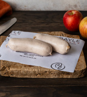 Maison BAYLE - Champions du Monde de boucherie 2016 - Boudin blanc nature 2 pièces - 2 pers - Festif - fêtes - Noël