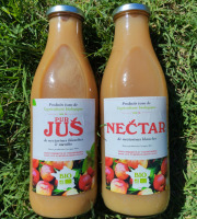 Massot Delphine et Garrigue Marc - Lot 6 Nectars BIO de nectarines blanches et 6 Pur Jus BIO de nectarines blanches et menthe